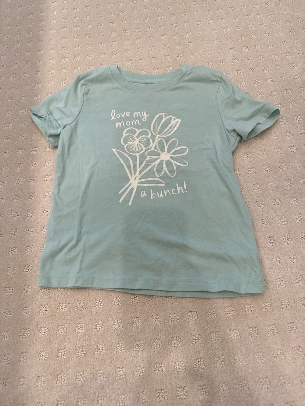 Cat & Jack Girls “Love My Mom a Bunch” Floral T-Shirt Size 5T